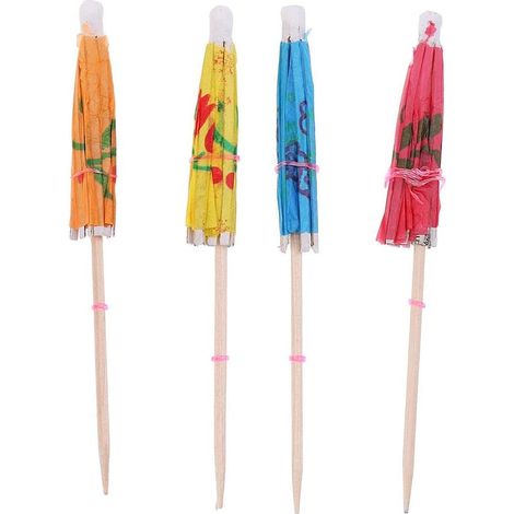 144 Parasol en papier pour cocktails tropicaux hawaïens (1/3)