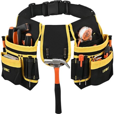 Ceinture Outils,Ceinture porte Outil mit 26 poches,Amovible et Réglable Sac à Outils Magnétique,Ceinture à Outils Rembourrée Robuste pour Hommes,pour électriciens,Charpentiers,Ouvriers du bâtiment (1/5)