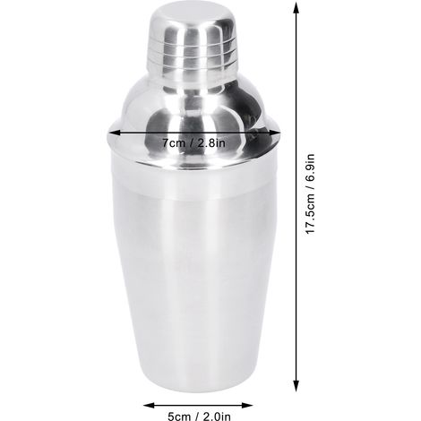 350-ml-Cocktailshaker aus Edelstahl, Rührgläser für Weine und andere Getränke, Barzubehör (1/5)