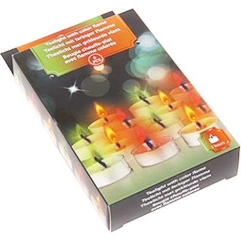 Candele Set 6 Pezzi Colorate Candeline Tealight a Cera con Fiamma Colorata