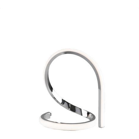 Lumetto Moderno Infinity Luce Led Integrata Metallo E Alluminio Cromo (1/2)