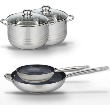 Lot de 2 Poêles 24/32cm et 2 Faitouts 20/24cm Elo Profi Therm Platinum (1/5)