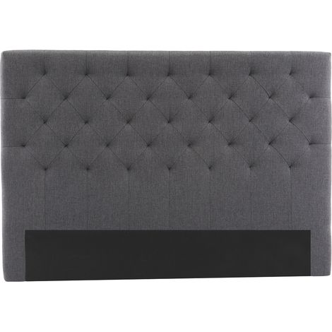 Bettkopfteil, dunkelgrauer Stoff, 160 cm ENGUERRAND