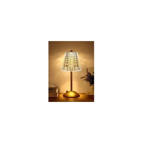LED-Nachttischlampe, 3 Farben, Kristalllampe, Touch-Dimmer, für Schlafzimmer, Wohnzimmer, Restaurant, Bar - Crezuo