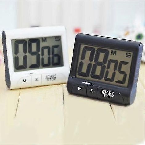 Temporizador de cocina digital con pantalla LCD grande, soporte trasero y alarma de alto volumen. (1/5)