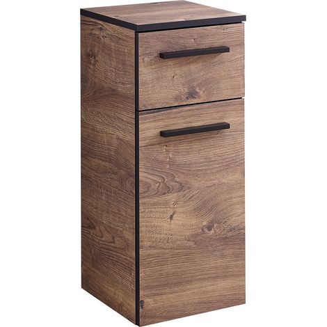 Unterschrank mit Schubkasten MURCIA-66 in Eiche Ribbeck quer Nb. mit schwarzen Kanten, B/H/T: ca. 30/72/33 cm (1/5)