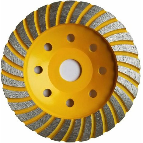Disque Diamant Béton 125 mm, Meulage Ponçage Granit Pierre Maçonnerie Brique, Assiette pour Meuleuse Angulaire (1/4)