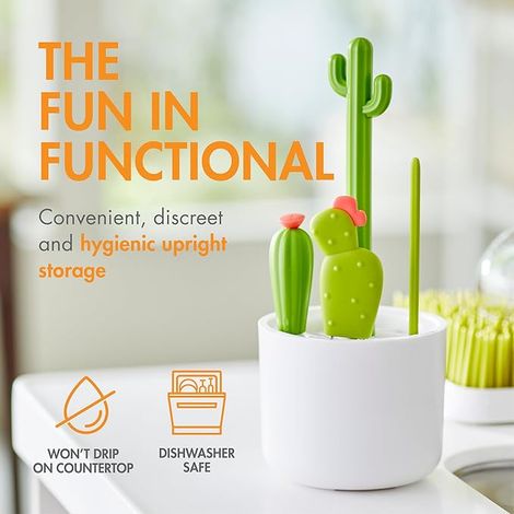 Cacti Bottle Cleaning Brush Set,Multicolour