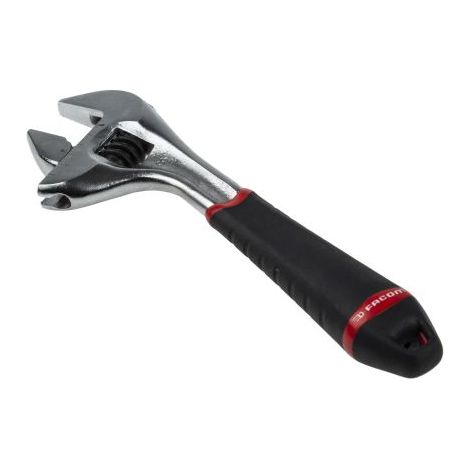 Facom – Clé plate 8 pouces 41 mm – Tête fine pour accès étroit – Graduation millimétrique pour préréglage – Légère et ergonomique (1/4)
