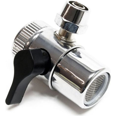 Robinet à deux voies Adaptateur de robinet Filtre à eau sur évier 6.5 mm