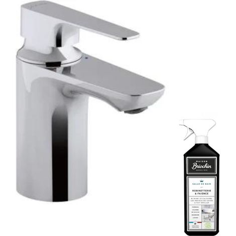 Mitigeur lavabo JACOB DELAFON Aleo+ sans tirette + nettoyant Briochin (1/4)