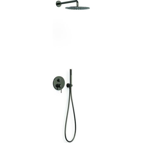 Kit mitigeur encastré 2 voies Rapid‑box pour douche Study Noir Métallisé - TRES 26238004KM