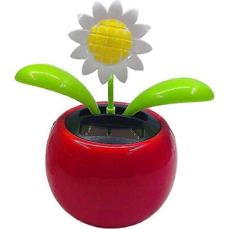 Lustige Auto-Dekoration, solarbetrieben, farbenfrohe Cartoon-Blume, tanzendes Schaukelspielzeug fürs Armaturenbrett – das perfekte Geschenk für Freunde-J (1/5)
