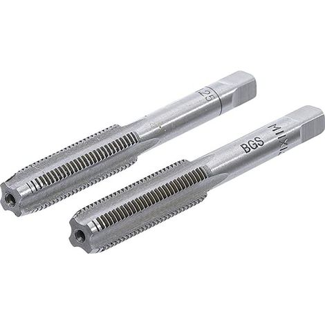 Bgs Technic – Jeu de 2 tarauds M11 x 1.25 mm – Acier à outils GCr15 – Taraud ébaucheur et finisseur pour filetage précis