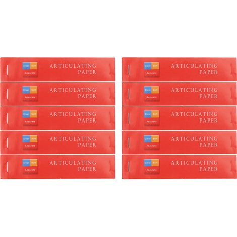 400 bandes rouges fines papier articulant dentaire double face, bandes de morsure pour occlusion dentaire (1/5)