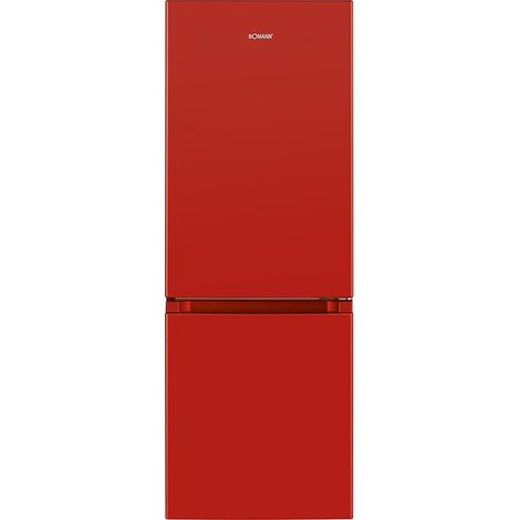 Réfrigérateur congélateur 175L rouge – 122L réfrigérateur – 53L congélateur 4 étoiles – Dégivrage semi-automatique – Dimensions 143x49,5x56 cm – Bomann (1/4)