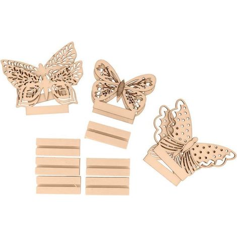 Marques place en bois papillons (1/4)