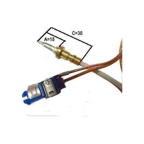IGNIS WHIRLPOOL TERMOCOPPIA TESTA 30 MM CUCINA A GAS SPILLO 481010566187  TC 28 (1/2)