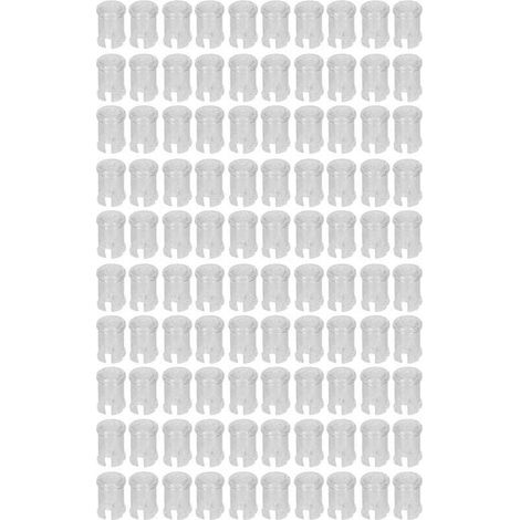 [JAMAIS UTILISÉ]Lot de 100 capuchons de diode lumineuse, couvercle de protection pour diode électroluminescente, support de 5 mm, support à clip transparent