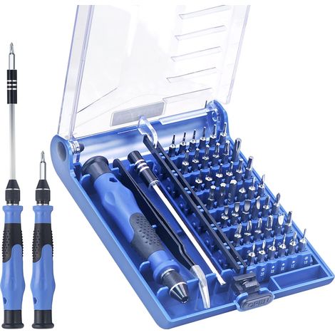 EASYCOMFORT Tournevis de Précision 45 en 1 avec 42 Tournevis Mini Set, Tournevis de Précision Magnétique avec Tige d'Extension, Pince à Épiler pour Ordinateur (1/5)