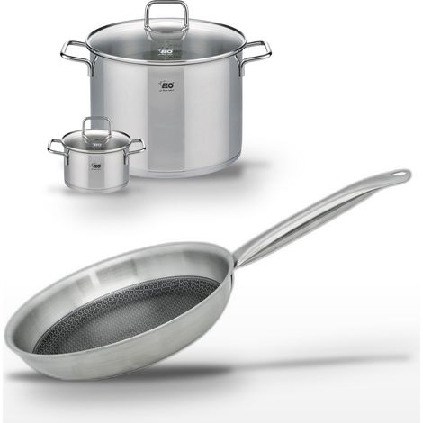 Lot Elo Relief Solution : Poêle 24cm & Faitouts 26cm/14cm (1/5)