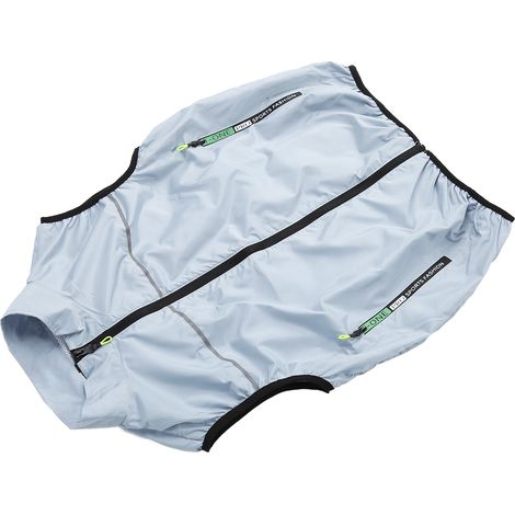 Gilet rafraîchissant avec 2 ventilateurs, 3 niveaux de ventilation réglables, circulation d'air rapide, vêtement climatisé pour le travail par temps chaud, gris, taille 2XL (1/5)