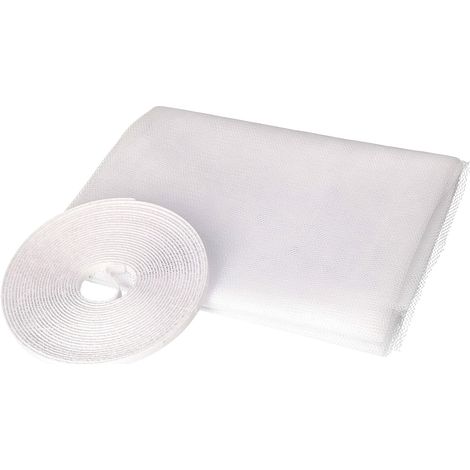 KOTARBAU Moustiquaire 130 x 150 cm pour fenêtre Kolor Moustiquaire avec fixation par bande Velcro (blanc) (1/5)