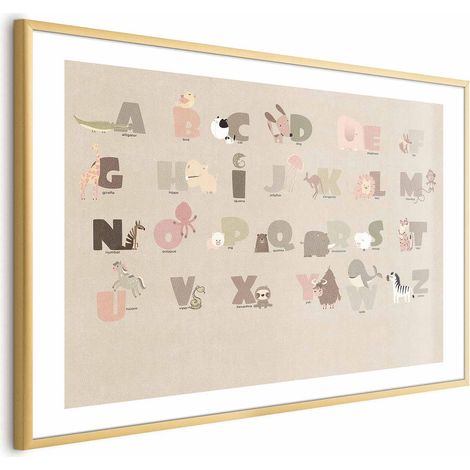 Póster - Alfabeto beige (1/4)