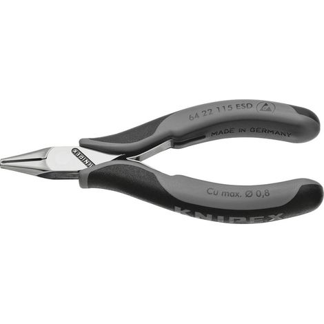 KNIPEX 64 22 115 ESD Tronchese per elettronica ESD - con tagliente frontale con manici multicomponente 115 mm (1/2)