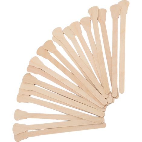 20 bâtonnets en bois pour cire épilatoire, spatules jetables visage et corps, forme guitare (1/5)