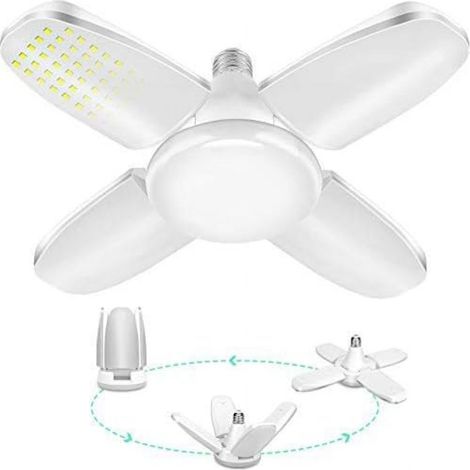 Lampe LED Garage - 60 W - 6000 LM - E27 - Blanc Froid 6000 K - Pour Atelier Entrepôt Sous-sol - 1 Pièce