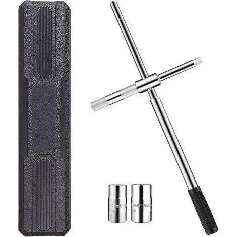 Clé à Roue Extensible, Accessoire de clé Roue, en Croix Pliable, Professionnelle, Robuste et résistante pour camions Voitures - (1/5)