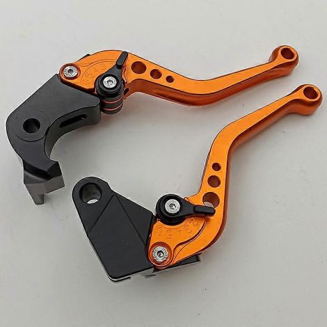 Pour la nouvelle moto Kawasaki Z900RS/SE, levier de frein, d'embrayage et de klaxon en alliage d'aluminium modifié (tige courte orange) (1/5)