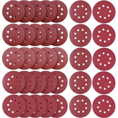 35pcs 125mm Sanding Discs, Sandpaper, Grit 320/400/800/1000/1200/1500/2000 for Sanding/Polishing/Rust Removal for 8-Hole Random Orbital Sander (1/5)