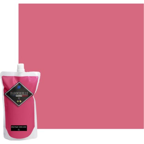 Pintura acrílica lavable satinada BARBOUILLE - Para paredes, techos, muebles y madera - 1L - Rosa Ex fan des 60's