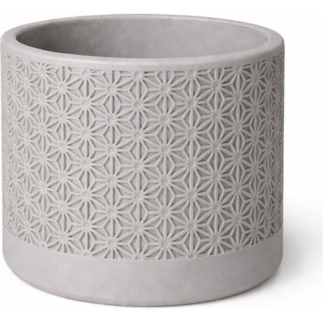 Cache-pot de fleurs ajouré gris, décoratif pour la maison (1/3)