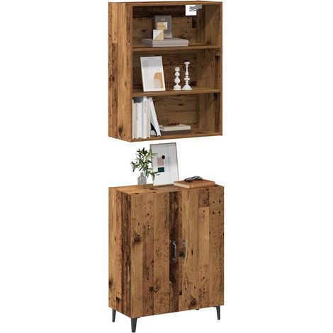 Sideboard mit Wandschrank Altholz-Optik Holzwerkstoff (1/5)
