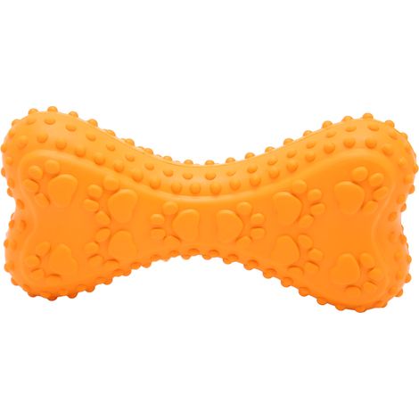 Jouet à mâcher pour chien en forme d'os, en caoutchouc sûr et écologique, pour le nettoyage des dents et la rééducation des mauvais comportements. (1/5)