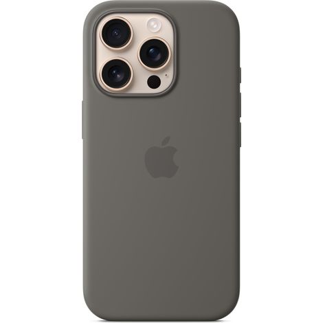 Apple Custodia MagSafe in silicone per iPhone 16 Pro - Grigio pietra (1/5)