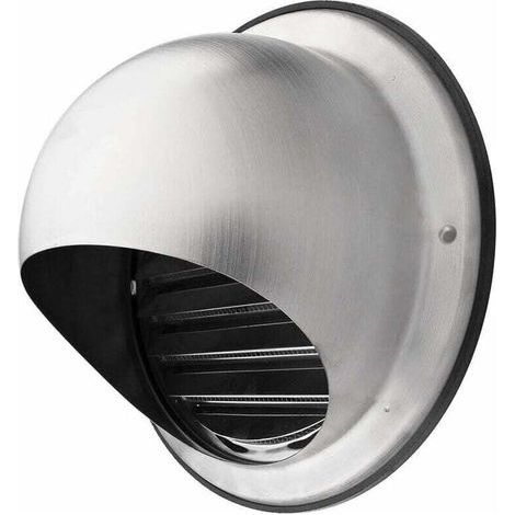 Grille d'aération 120 mm Grille d'aération en acier inoxydable de haute qualité Grille d'aération extérieure avec moustiquaire Protège la façade et empêche l'entrée d'air froid (1/4)