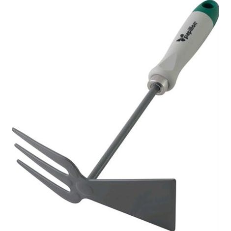 ZAPPETTA QUADRA con TRIDENTE in ACCIAIO VERNICIATO con MANICO in PVC PAPILLON