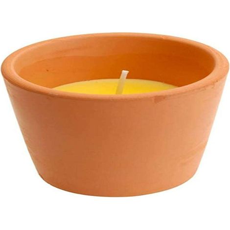 Candela alla citronella in Terracotta Ø5.5x5cm Euro/Uni (1/2)