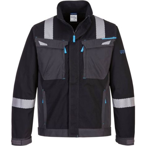 Chaqueta de trabajo WX3 resistente a la llama páneles elásticos FR602 XL Negro