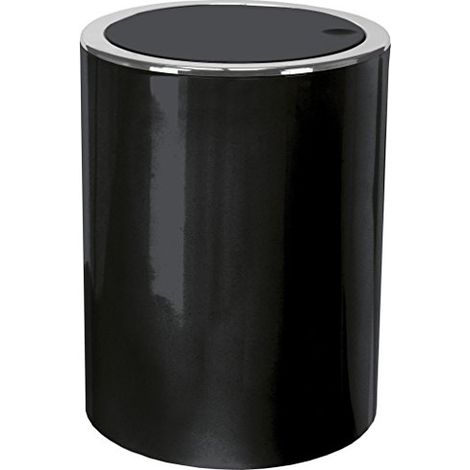 Kleine Wolke Pattumiera da Bagno, Plastica/Acrilonitrile butadiene-stirene Copolimeri (ABS), Nero, 19 cm (1/3)