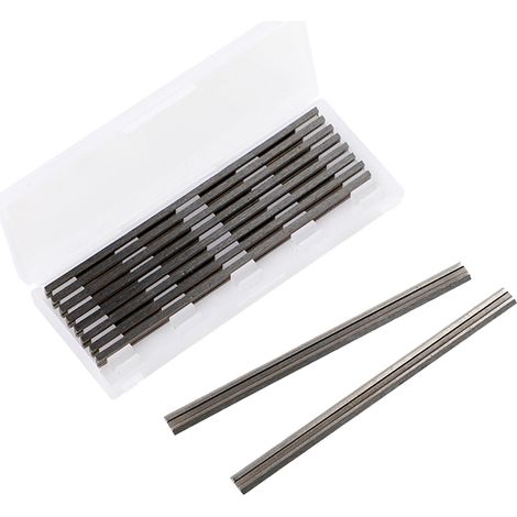 Lot de 10 lames de rabot en acier rapide pour rabot industriel, idéales pour les artisans. (1/5)