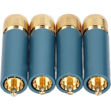 4 Pièces Connecteur Audio RCA Auto-bloquant Doré - Câble Hi-Fi Sans Soudure (Rouge, Blanc) (1/5)