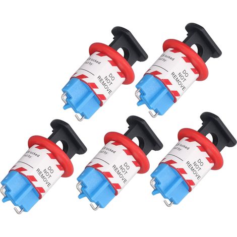 Lot de 5 goupilles de verrouillage miniatures pour disjoncteur électrique, à verrouillage interne, destinées à l'isolation des zones électriques industrielles. (1/5)