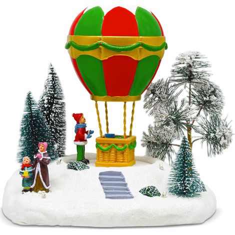 Globo Aerostático 19x14x19 cm 361067 Decoración con Luces, Música y Movimiento