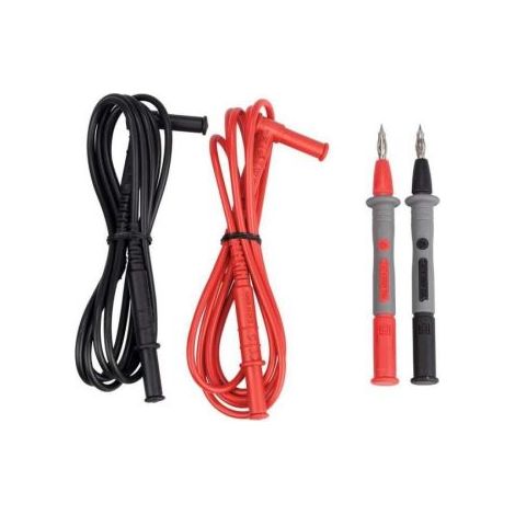 Chauvin Arnoux – Ensemble de cordons de test isolé 1.5m – Prise avec fusible – Couleurs rouge et noire – Accessoire pour appareil de mesure électronique