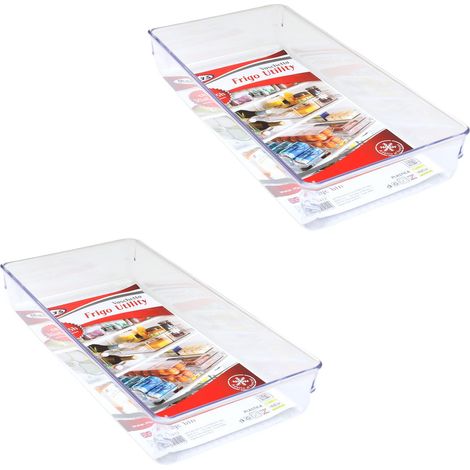 KIT SET 2 PZ MAURY'S VASCHETTA CONTENITORE PER FRIGORIFERO 30 X 15 X H5 CM (1/5)